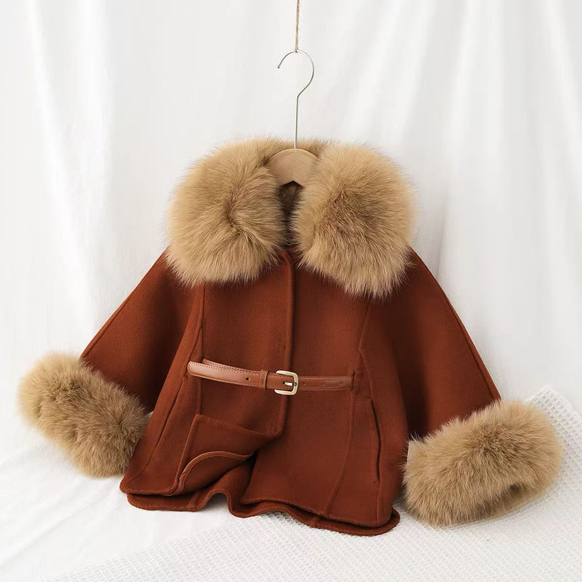Baby Clothing High End - Mantel Wol Dua Sisi Anak Perempuan
