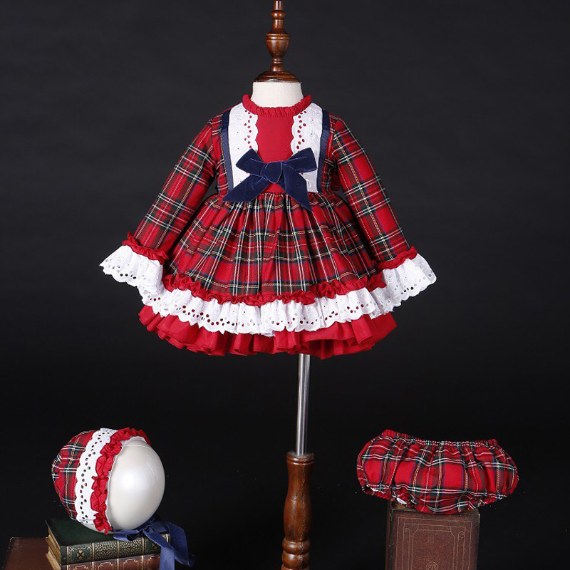 Baby Clothing Winter - Gaun Putri Bola Pompom Spanyol Antik