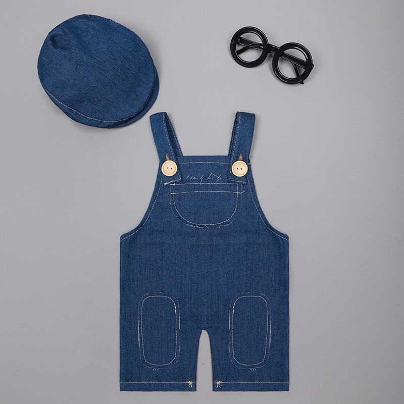 ❤️ Pakaian Fotografi Bayi Baru - Baby Overall Denim ulasan dan harga